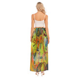 New York Garden Chiffon Side Slit Skirt