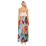 Hibiscus Chiffon Side Slit Skirt