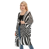 Black swirl Long Sleeve Mesh Jacket