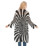 Black swirl Long Sleeve Mesh Jacket