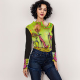 Chartreuse Shoes Long Sleeve Mesh top Chartreuse Shoes Long Sleeve Mesh top