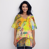 Summer in NY organic cotton bat sleeve top
