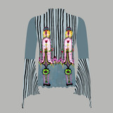Junebug Bellbottom Mesh Top