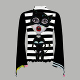 Cat Woman Bell sleeve Mesh Top