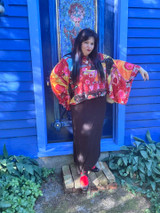 Red Girl Crop Kimono Red Girl Crop Kimono