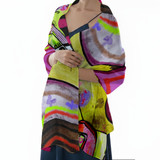 Chartreuse shoes silky wrap