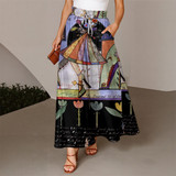 Tulips drawstring palazzo pants