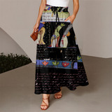 Writer's drawstring palazzo pants