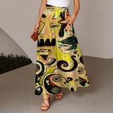 Iced Coffee drawstring palazzo pants