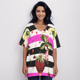 Strawberry bike 100% cotton top