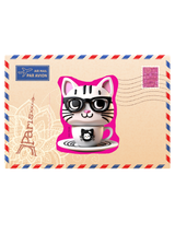 Cat in teacup sticker