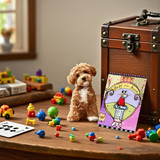 Baby of the house playing cards in metal box