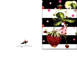 Strawberry pixie blank card