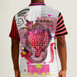 Heart Robot Men's  Cotton Hawaiian Shirt