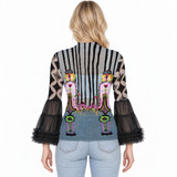 Madeline top in Gray Gardens