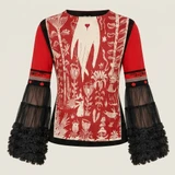 Madeline top in red rabbit