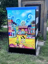 Wendy Costa art on the electric Box project in Schenectady, NY