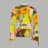 Bell sleeved Mesh Tops