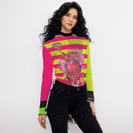 Mesh long sleeve tops