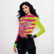 New heart mesh tops