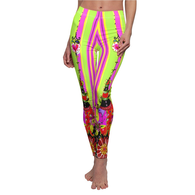 Magenta garden leggings