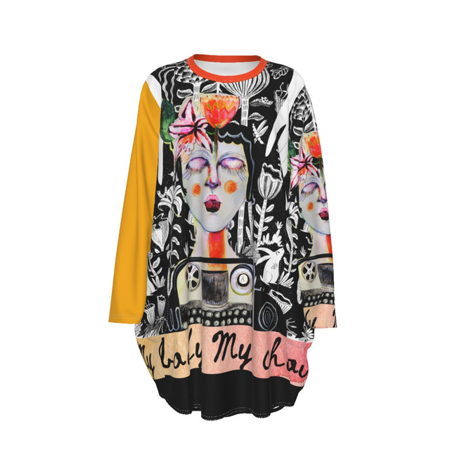 My Body My Choice Women's Casual Loose Long Sleeve Dress With Pockets My Body My Choice Women's Casual Loose Long Sleeve Dress With Pockets