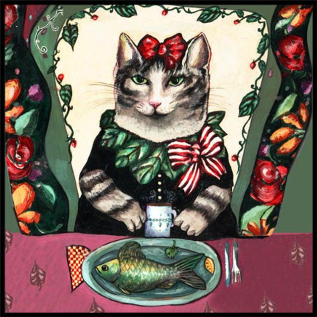 Cat & Fish Tile Trivet