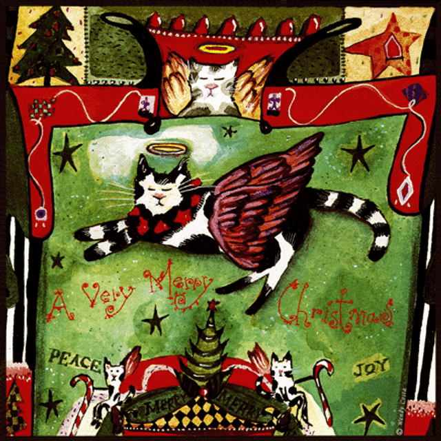Christmas Cat Tile Trivet