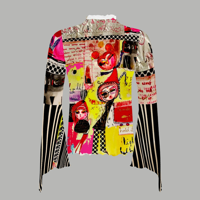 Candy Darling Bell Bottom Sleeve Mesh Top