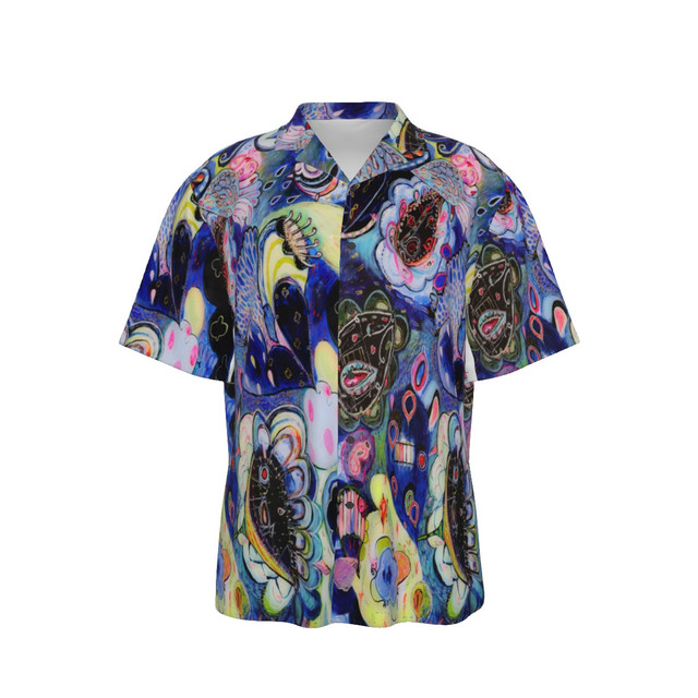 Blue Tears Hawaiian Rayon Shirt