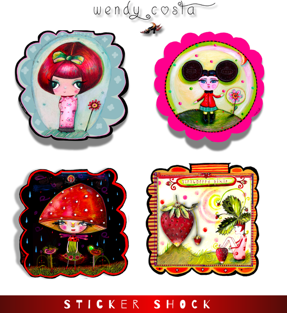 Pixe girls stickers 4 pack Pixe girls stickers 4 pack