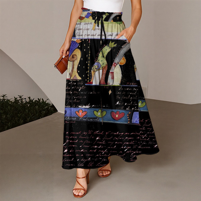 Writer's drawstring palazzo pants