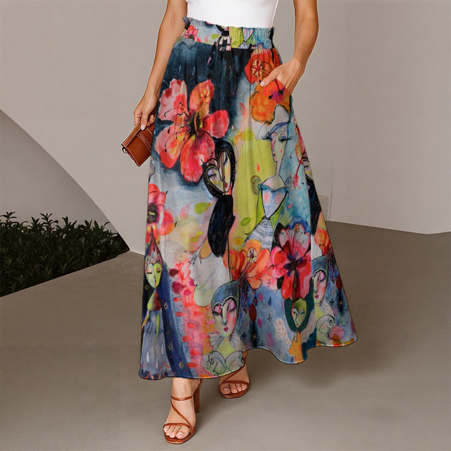 Hibiscus sisters drawstring palazzo pants