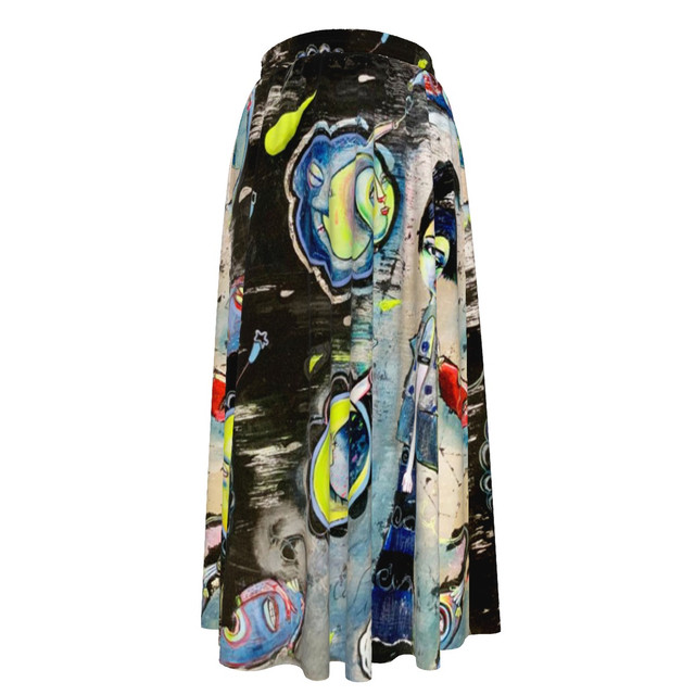 Pentimenti maxi chiffon skirt