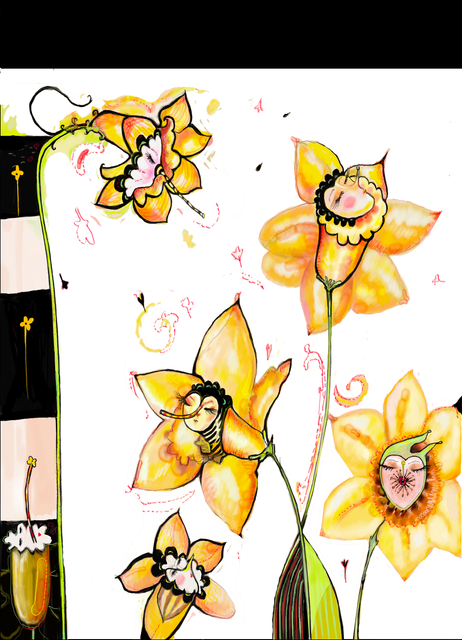 Daffodil blank card