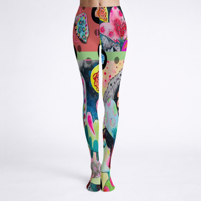 Paisley greens Tights