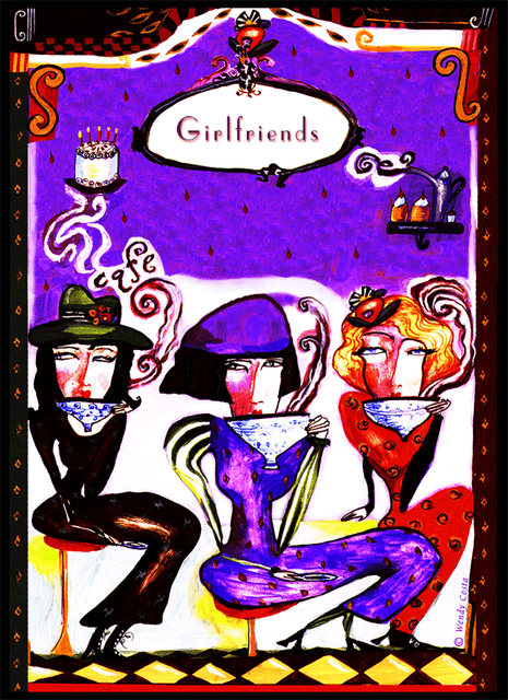 Wendy Costa glass cutting board  Girlfriends