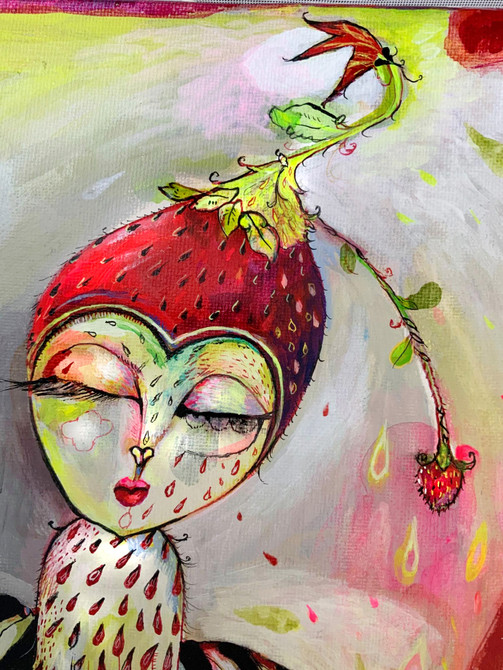 Strawberry Girl Original Painting