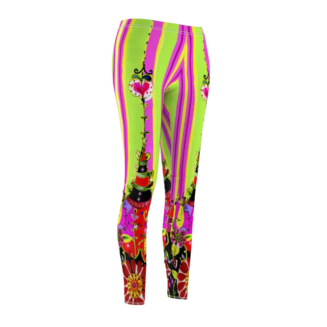 Magenta garden leggings