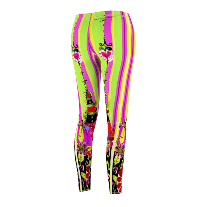 Magenta garden leggings