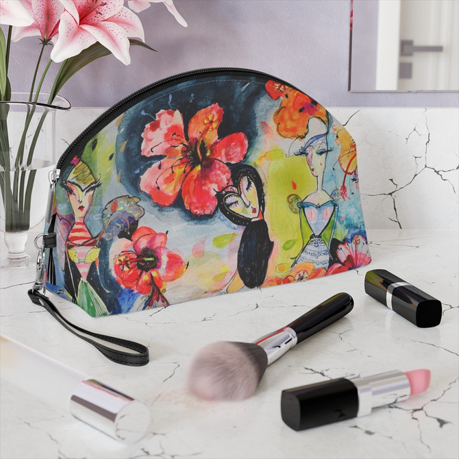 Hibiscus sisters makeup-travel bag