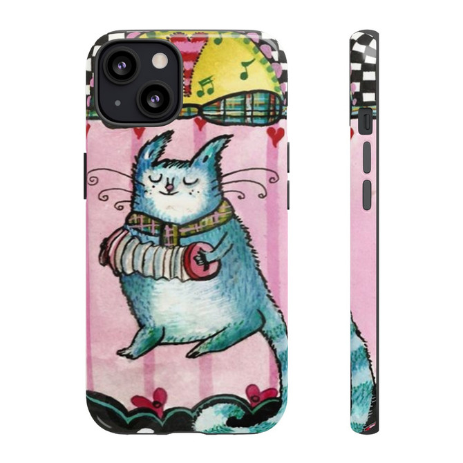 Cat music phone case