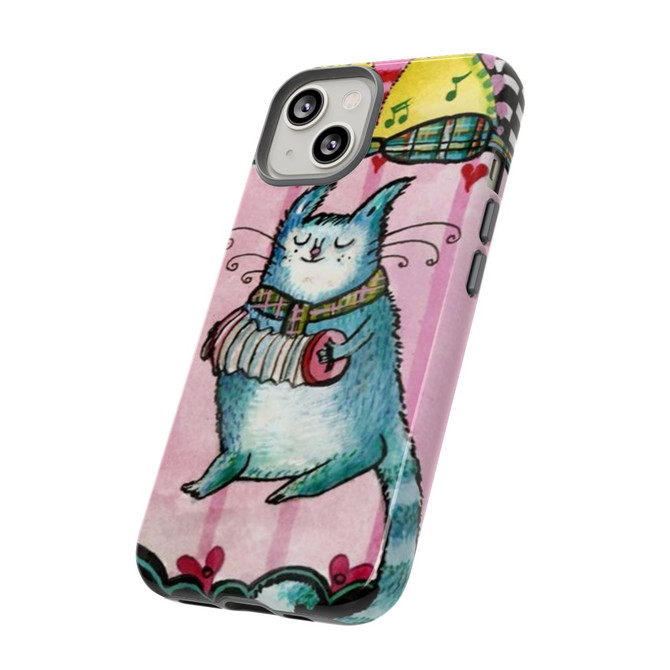 Cat music phone case