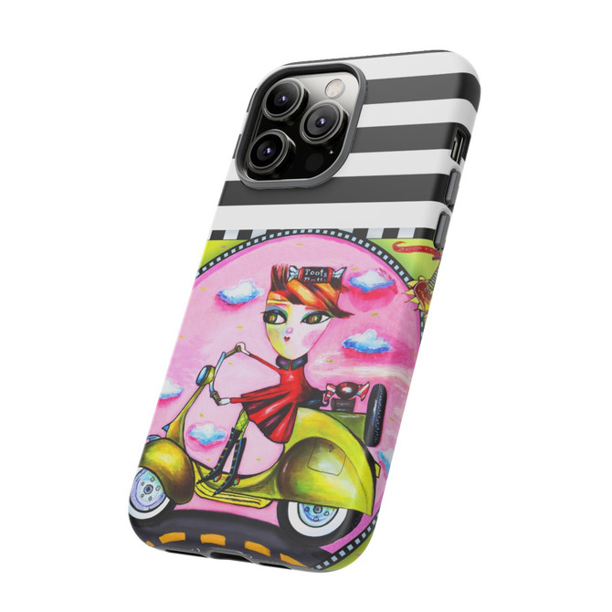 Vespa girl phone case