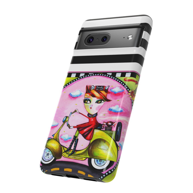 Vespa girl phone case