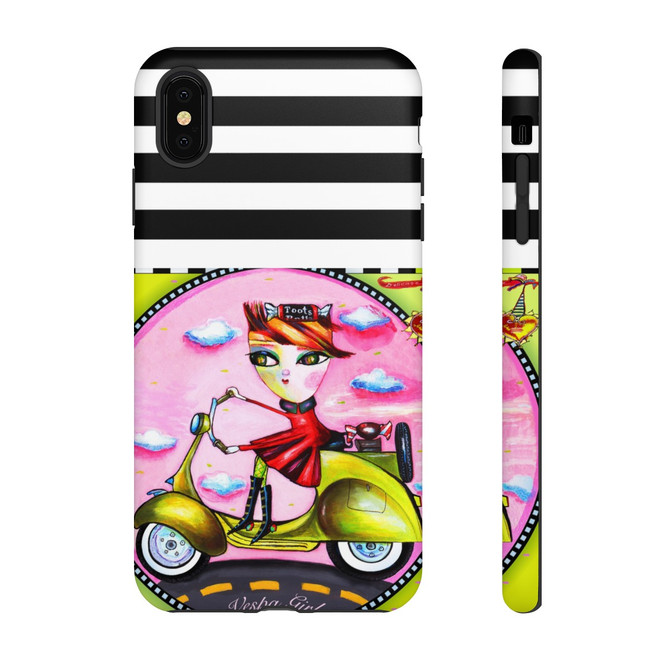 Vespa girl phone case