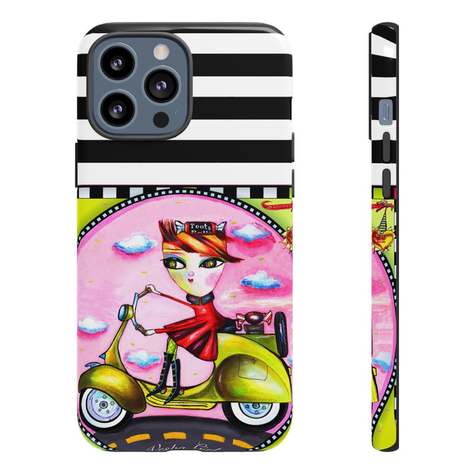 Vespa girl phone case