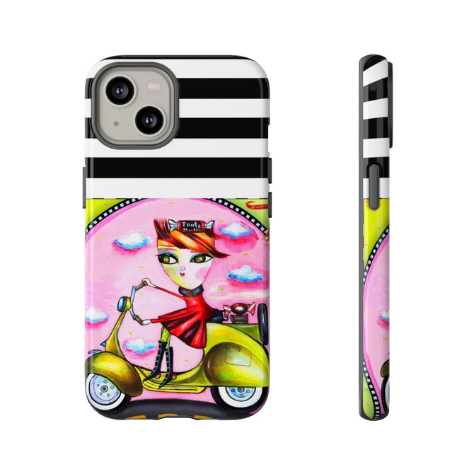 Vespa girl phone case