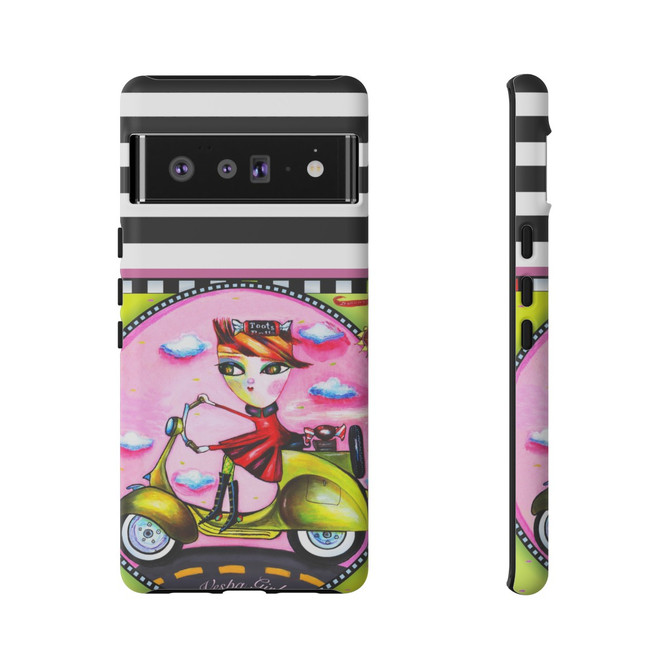 Vespa girl phone case