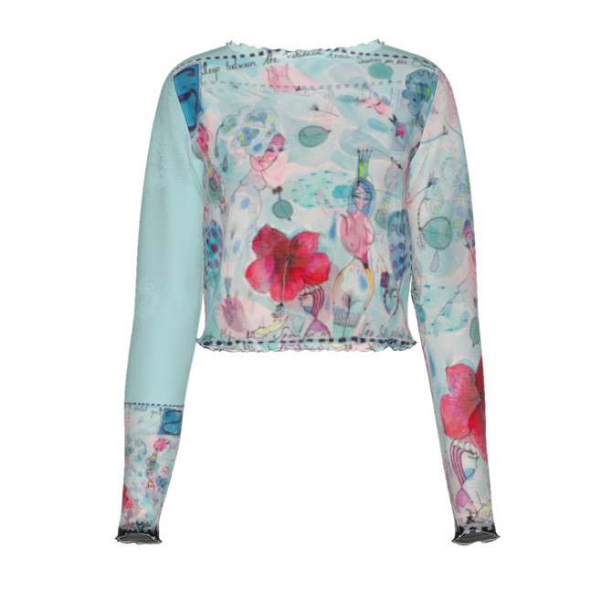 Ocean dreams Women's Mesh Long Sleeve Shrug
